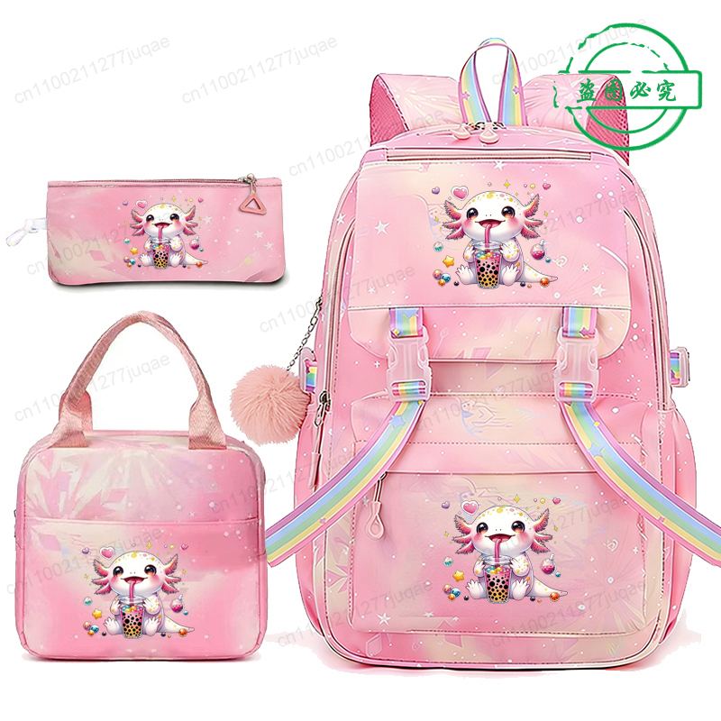 Axolotl Boba Tea Anime Rugzak  - School Backpack Teen recensie en prijs