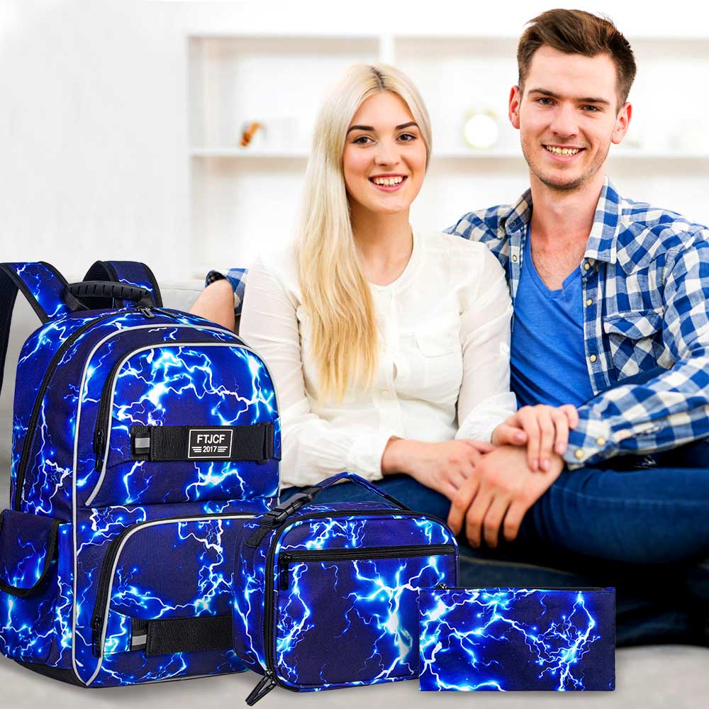 3 STKS Lightning jongensrugzak - School Backpack Teen recensie en prijs